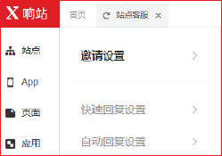响站站点客服设置