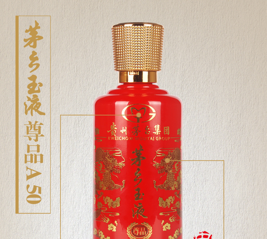 茅台集团茅乡玉液品牌礼盒酒a50尊品(红)