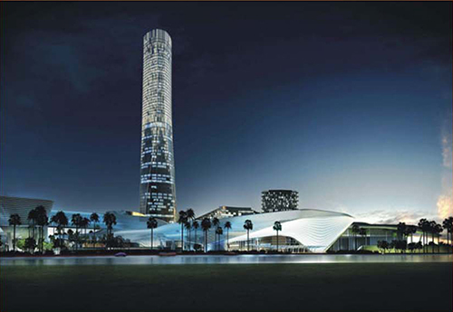 珠海十字门中央商务区标志性塔楼