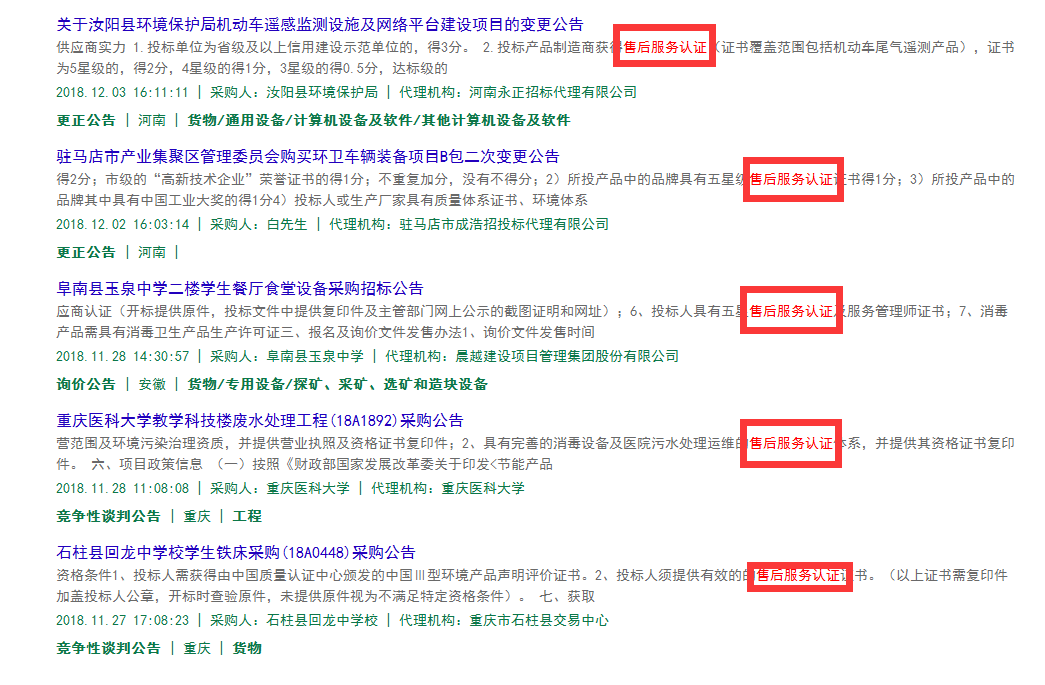 售后服务体系认证