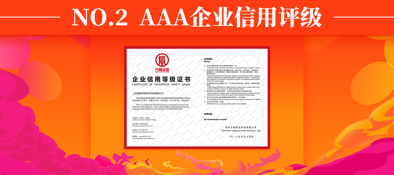 AAA企业信用等级认证