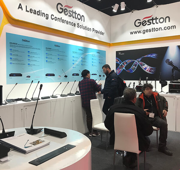 Gestton捷思通阵列会议系统在荷兰ISE展会现场