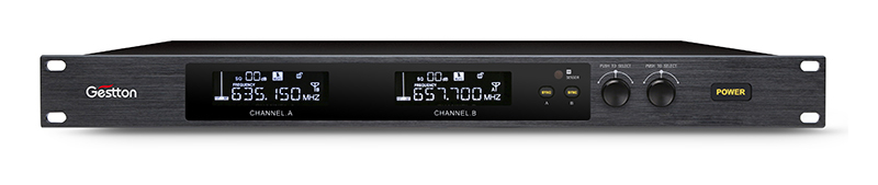 UHF双通道无线话筒接收主机