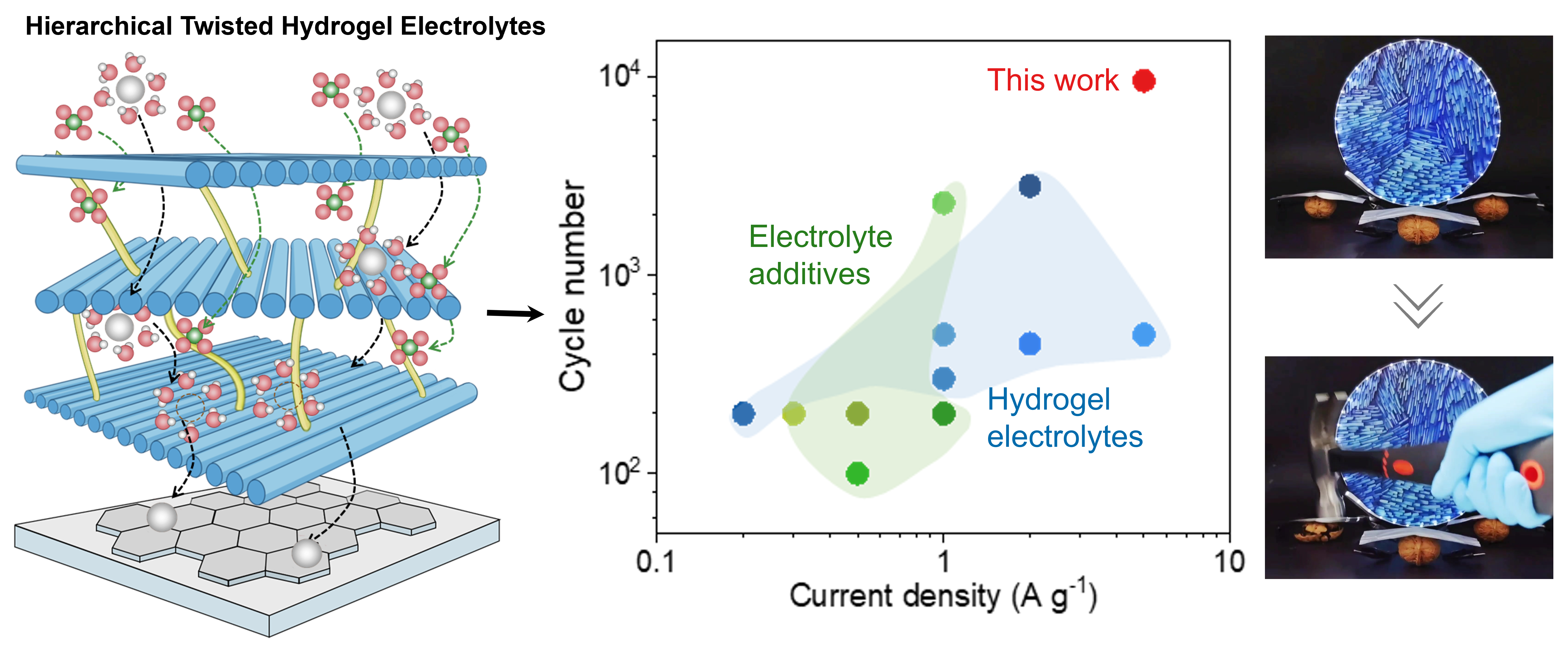 多级逐层旋转结构凝胶电解质助力高容量、超长寿命、力学鲁棒性水系锌离子电池